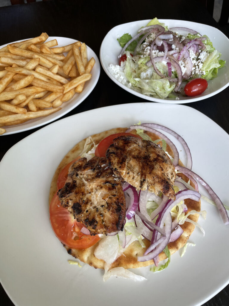 Souvlaki on a Pita